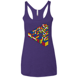 Rubiks Cube Penrose Triangle Women's Triblend Racerback Tank