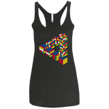 Rubiks Cube Penrose Triangle Women's Triblend Racerback Tank