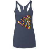 Rubiks Cube Penrose Triangle Women's Triblend Racerback Tank