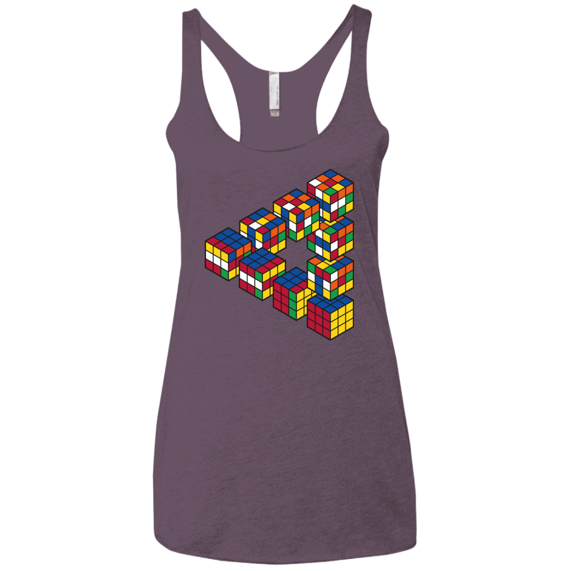 Rubiks Cube Penrose Triangle Women's Triblend Racerback Tank