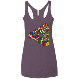 Rubiks Cube Penrose Triangle Women's Triblend Racerback Tank