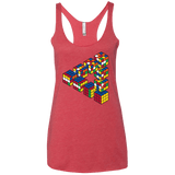 Rubiks Cube Penrose Triangle Women's Triblend Racerback Tank