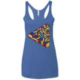 Rubiks Cube Penrose Triangle Women's Triblend Racerback Tank