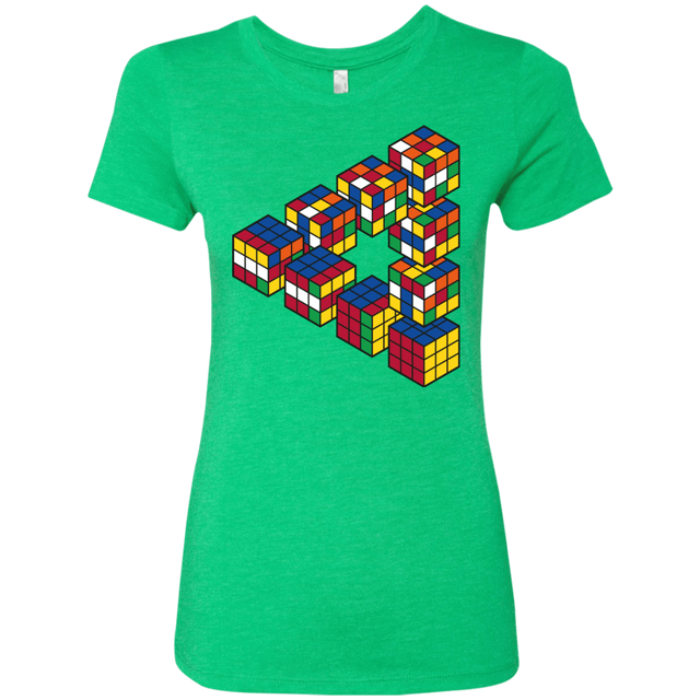 T-Shirts Envy / S Rubiks Cube Penrose Triangle Women's Triblend T-Shirt