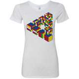 T-Shirts Heather White / S Rubiks Cube Penrose Triangle Women's Triblend T-Shirt