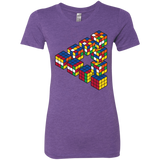 T-Shirts Purple Rush / S Rubiks Cube Penrose Triangle Women's Triblend T-Shirt