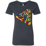 T-Shirts Vintage Navy / S Rubiks Cube Penrose Triangle Women's Triblend T-Shirt