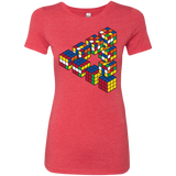 T-Shirts Vintage Red / S Rubiks Cube Penrose Triangle Women's Triblend T-Shirt