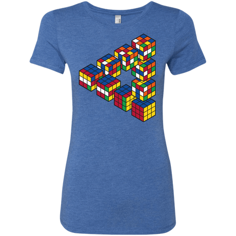 T-Shirts Vintage Royal / S Rubiks Cube Penrose Triangle Women's Triblend T-Shirt