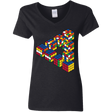 T-Shirts Black / S Rubiks Cube Penrose Triangle Women's V-Neck T-Shirt