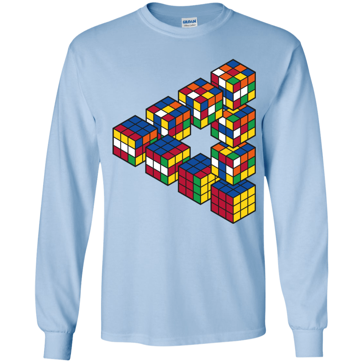 Rubiks Cube Penrose Triangle Youth Long Sleeve T-Shirt