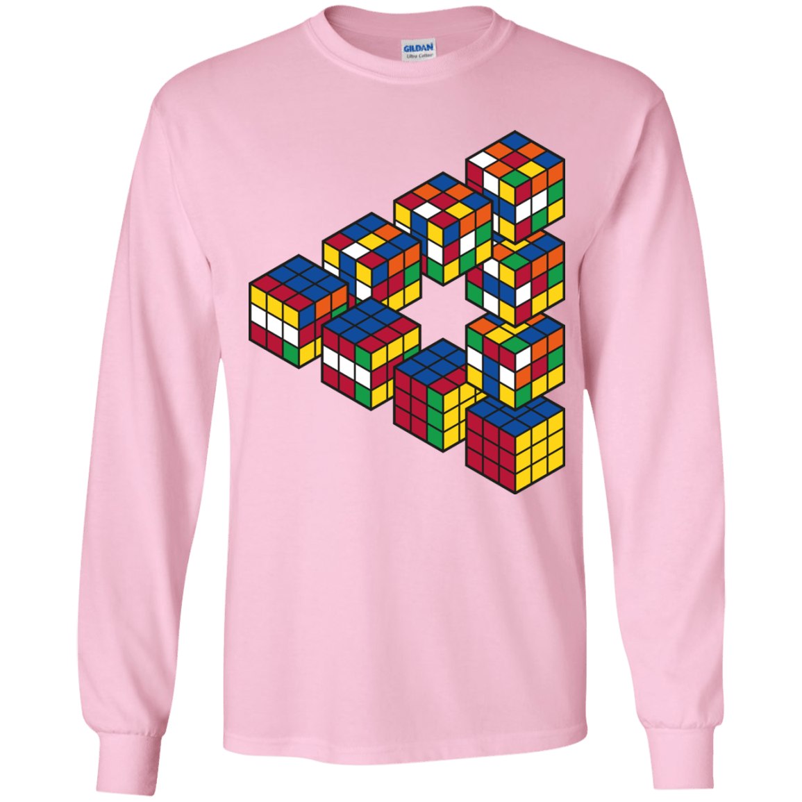 Rubiks Cube Penrose Triangle Youth Long Sleeve T-Shirt