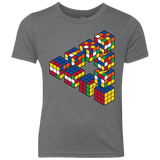 Rubiks Cube Penrose Triangle Youth Triblend T-Shirt