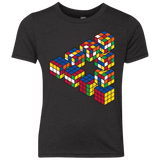 Rubiks Cube Penrose Triangle Youth Triblend T-Shirt