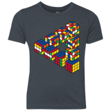 Rubiks Cube Penrose Triangle Youth Triblend T-Shirt