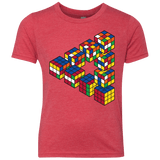 Rubiks Cube Penrose Triangle Youth Triblend T-Shirt