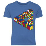 Rubiks Cube Penrose Triangle Youth Triblend T-Shirt