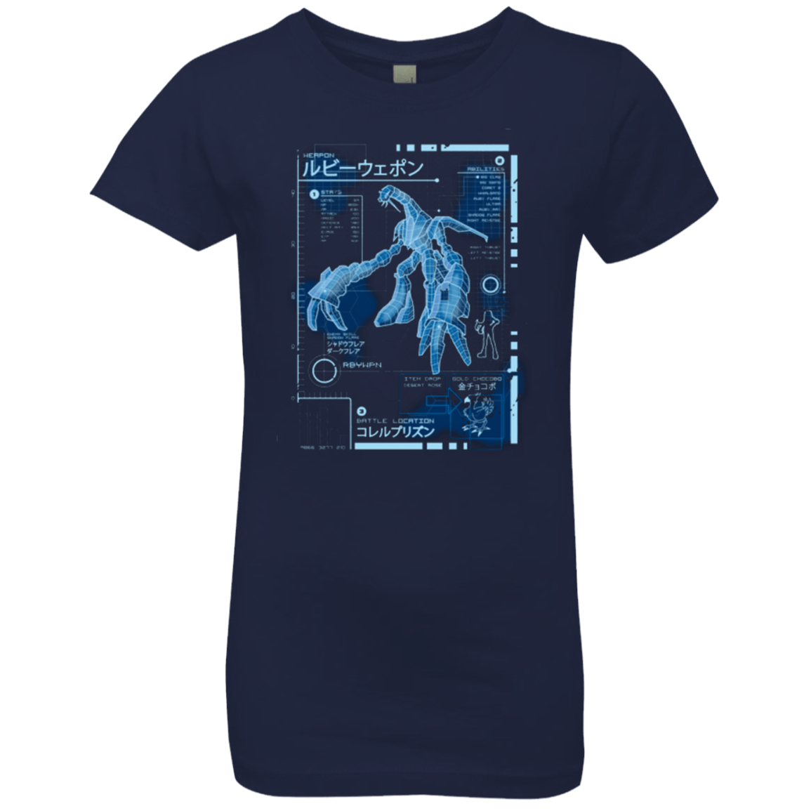 T-Shirts Midnight Navy / YXS RUBY BLUEPRINT Girls Premium T-Shirt