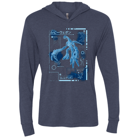 T-Shirts Vintage Navy / X-Small RUBY BLUEPRINT Triblend Long Sleeve Hoodie Tee