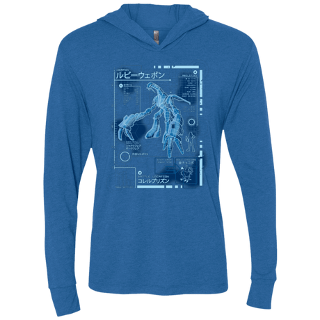 T-Shirts Vintage Royal / X-Small RUBY BLUEPRINT Triblend Long Sleeve Hoodie Tee