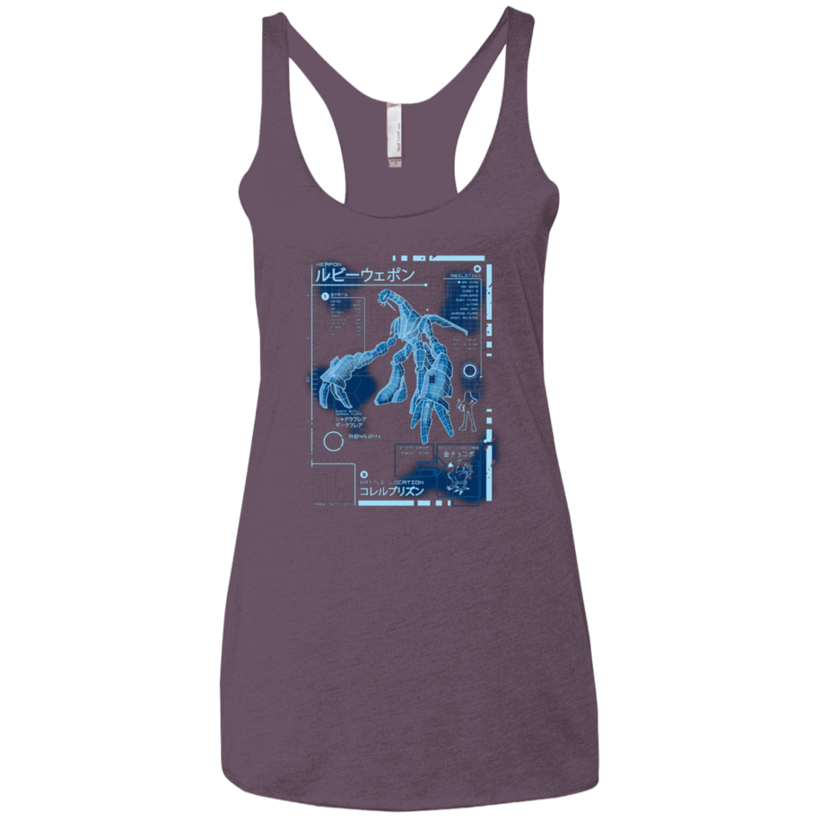 T-Shirts Vintage Purple / X-Small RUBY BLUEPRINT Women's Triblend Racerback Tank