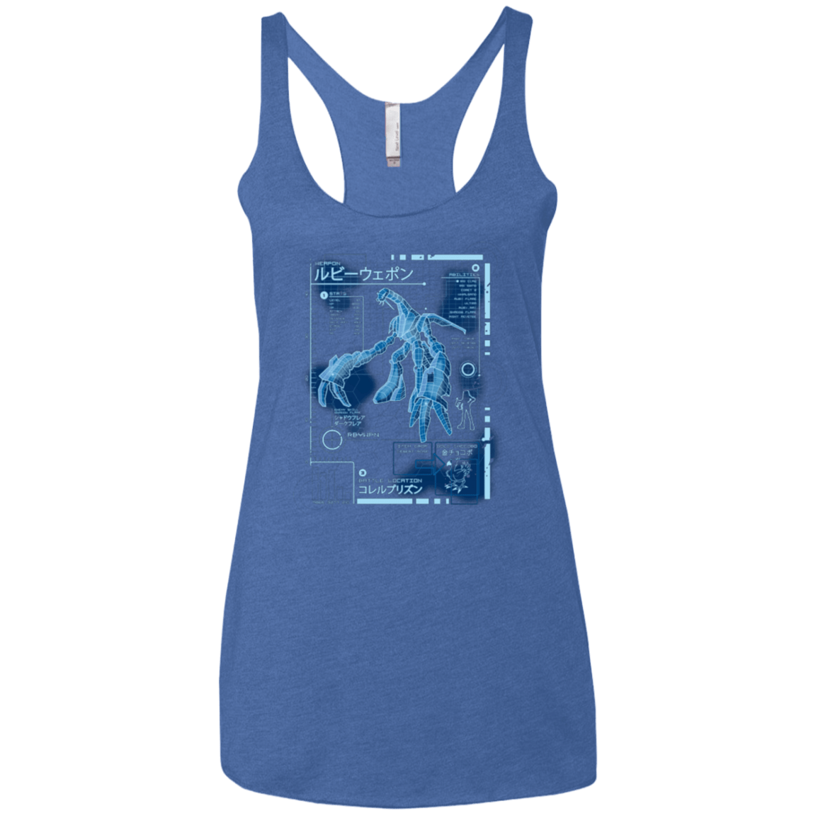T-Shirts Vintage Royal / X-Small RUBY BLUEPRINT Women's Triblend Racerback Tank
