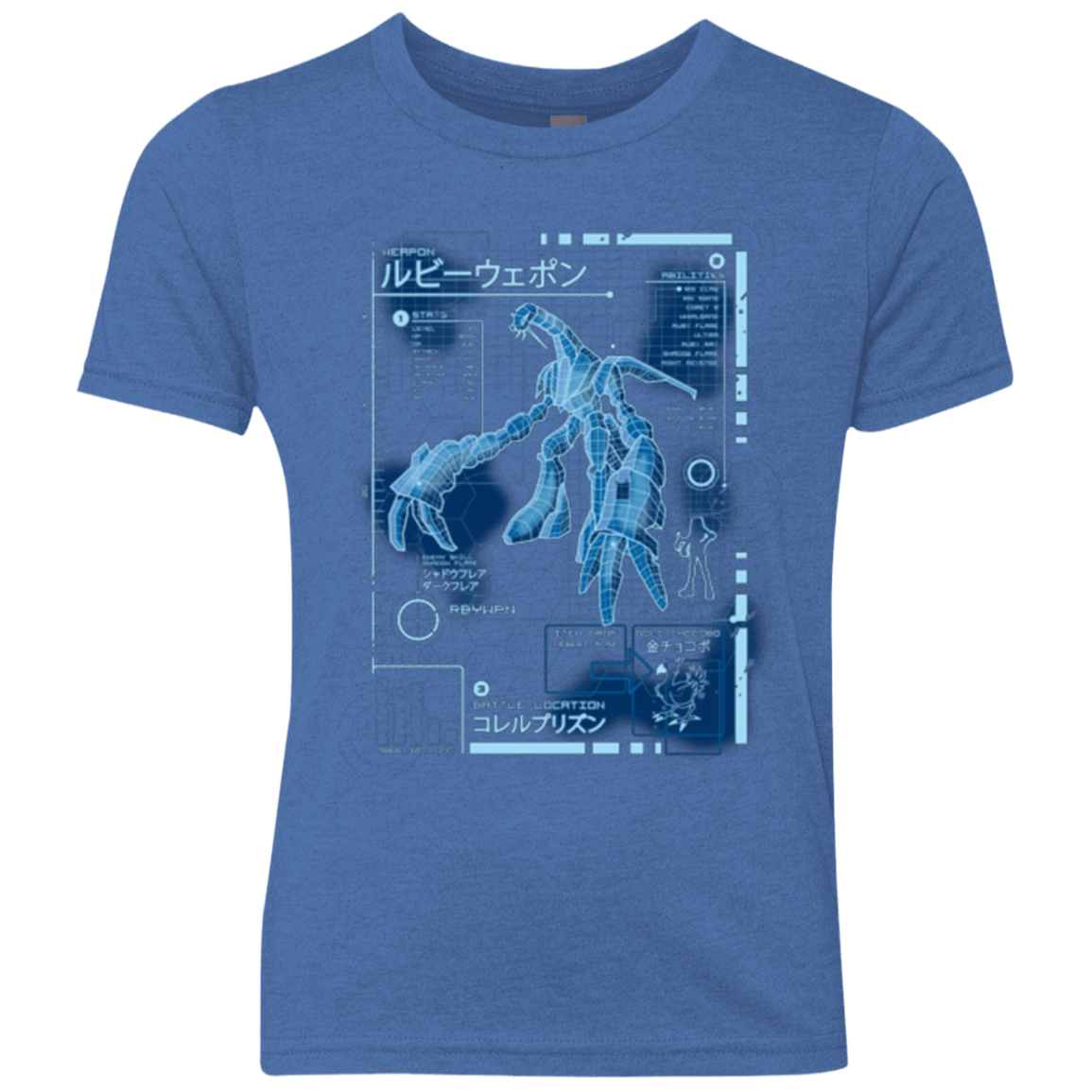 T-Shirts Vintage Royal / YXS RUBY BLUEPRINT Youth Triblend T-Shirt