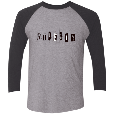 T-Shirts Premium Heather/Vintage Black / X-Small Rudeboy Men's Triblend 3/4 Sleeve