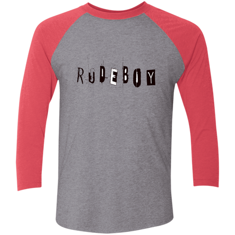 T-Shirts Premium Heather/Vintage Red / X-Small Rudeboy Men's Triblend 3/4 Sleeve