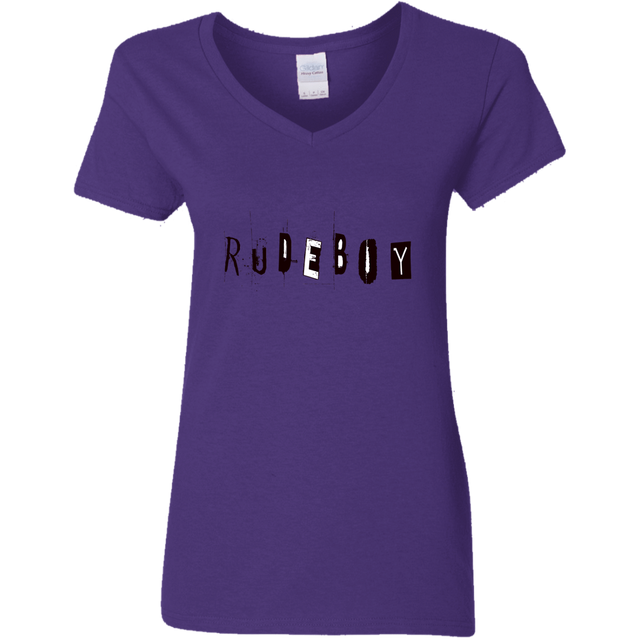 T-Shirts Purple / S Rudeboy Women's V-Neck T-Shirt