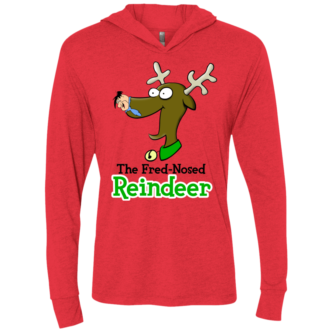 T-Shirts Vintage Red / X-Small Rudy Fred Triblend Long Sleeve Hoodie Tee