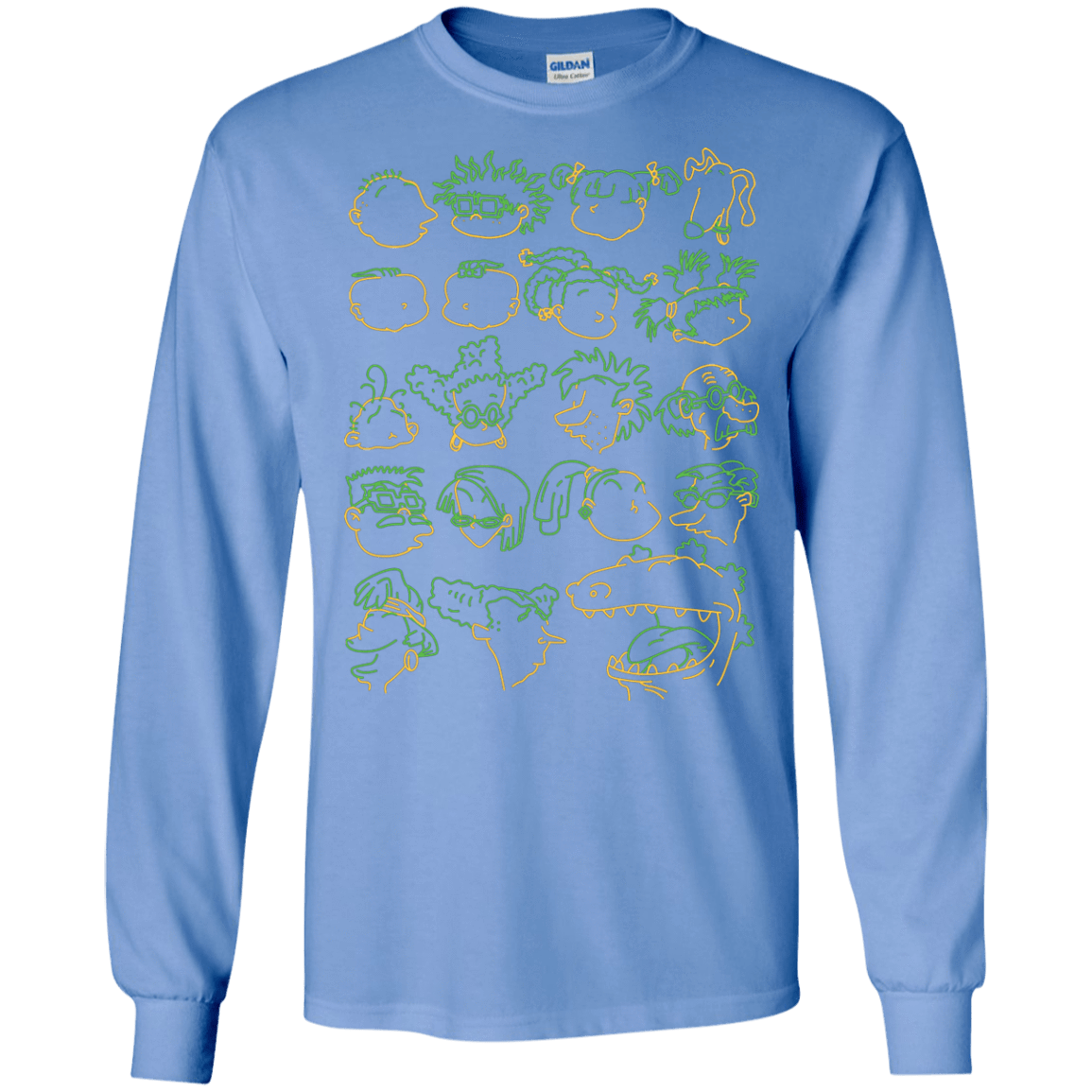 T-Shirts Carolina Blue / S RUGRAT HEADS Men's Long Sleeve T-Shirt