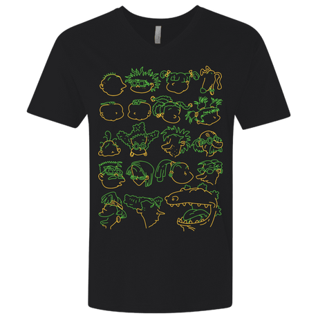 T-Shirts Black / X-Small RUGRAT HEADS Men's Premium V-Neck