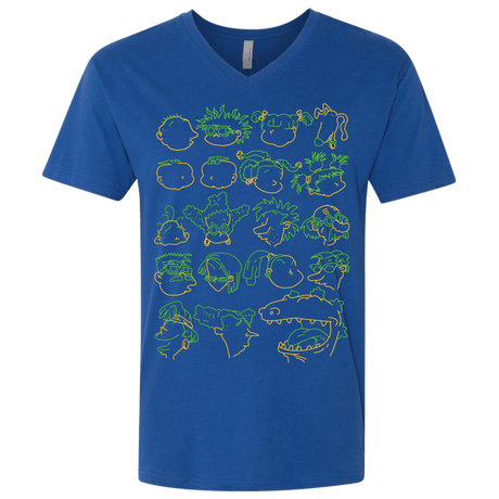 T-Shirts Royal / X-Small RUGRAT HEADS Men's Premium V-Neck