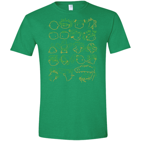 T-Shirts Heather Irish Green / S RUGRAT HEADS Men's Semi-Fitted Softstyle