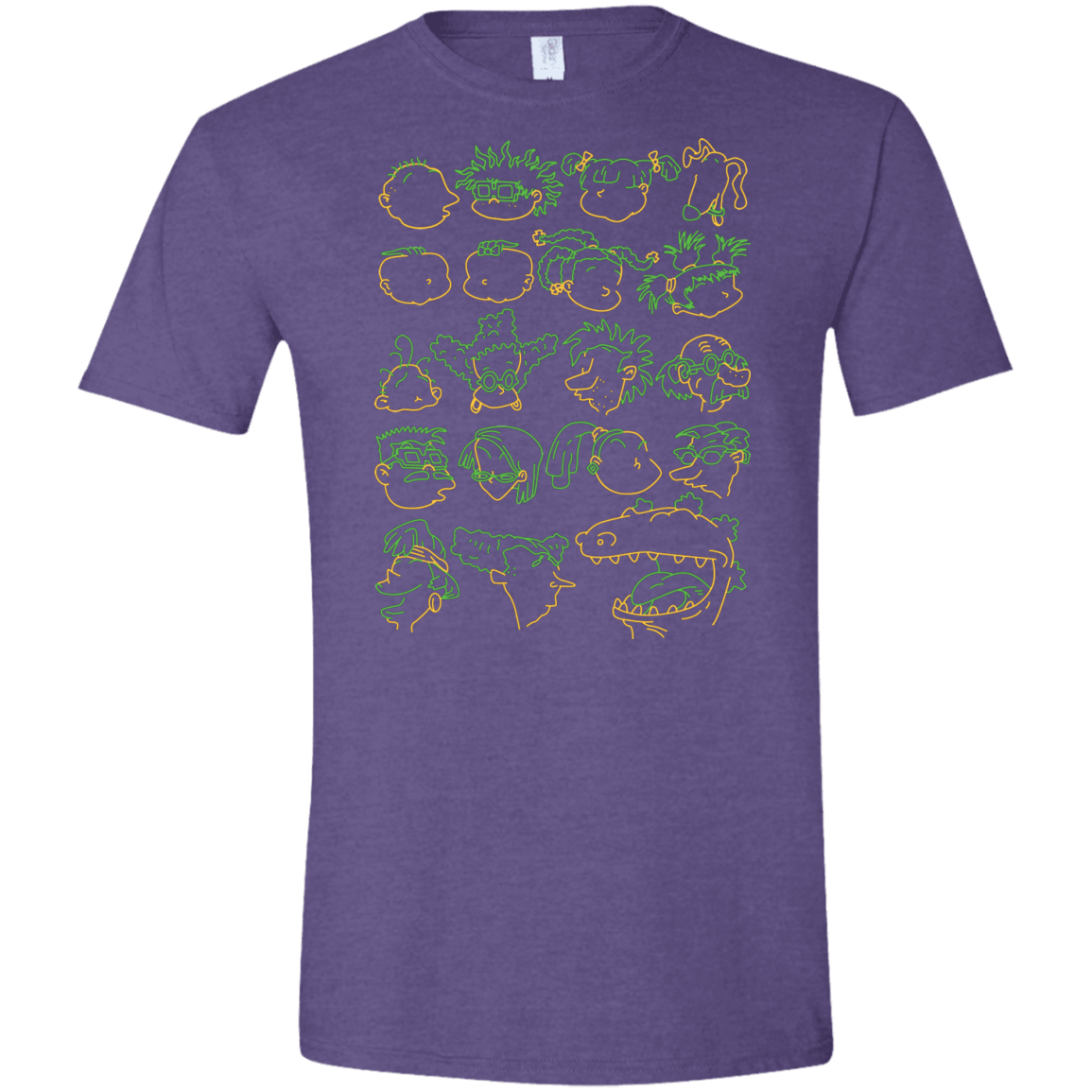 T-Shirts Heather Purple / S RUGRAT HEADS Men's Semi-Fitted Softstyle