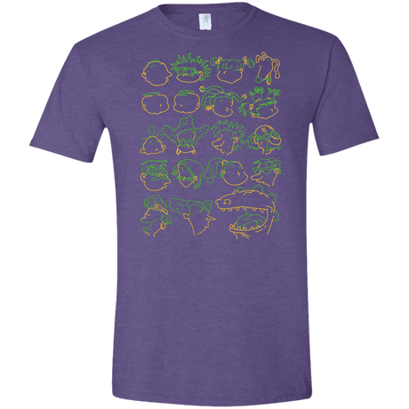 T-Shirts Heather Purple / S RUGRAT HEADS Men's Semi-Fitted Softstyle