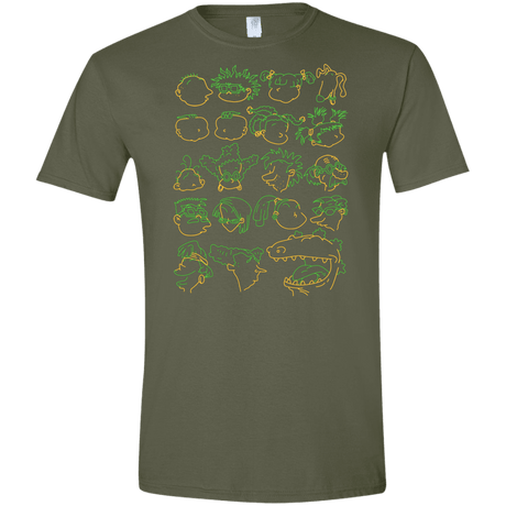 T-Shirts Military Green / S RUGRAT HEADS Men's Semi-Fitted Softstyle