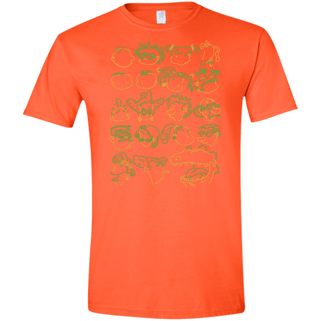 T-Shirts Orange / S RUGRAT HEADS Men's Semi-Fitted Softstyle