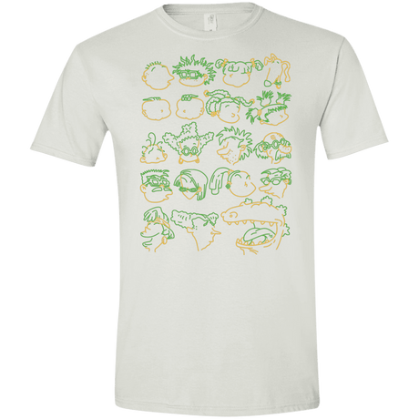 T-Shirts White / X-Small RUGRAT HEADS Men's Semi-Fitted Softstyle