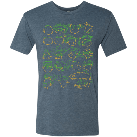 T-Shirts Indigo / S RUGRAT HEADS Men's Triblend T-Shirt
