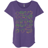 T-Shirts Purple Rush / X-Small RUGRAT HEADS Triblend Dolman Sleeve