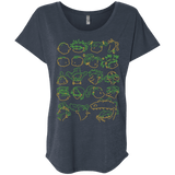 T-Shirts Vintage Navy / X-Small RUGRAT HEADS Triblend Dolman Sleeve