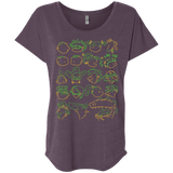 T-Shirts Vintage Purple / X-Small RUGRAT HEADS Triblend Dolman Sleeve