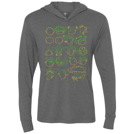T-Shirts Premium Heather / X-Small RUGRAT HEADS Triblend Long Sleeve Hoodie Tee