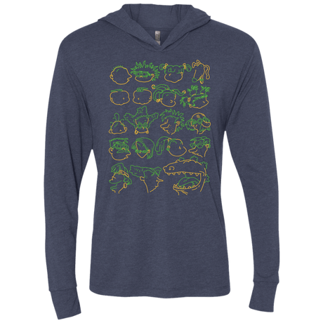 T-Shirts Vintage Navy / X-Small RUGRAT HEADS Triblend Long Sleeve Hoodie Tee