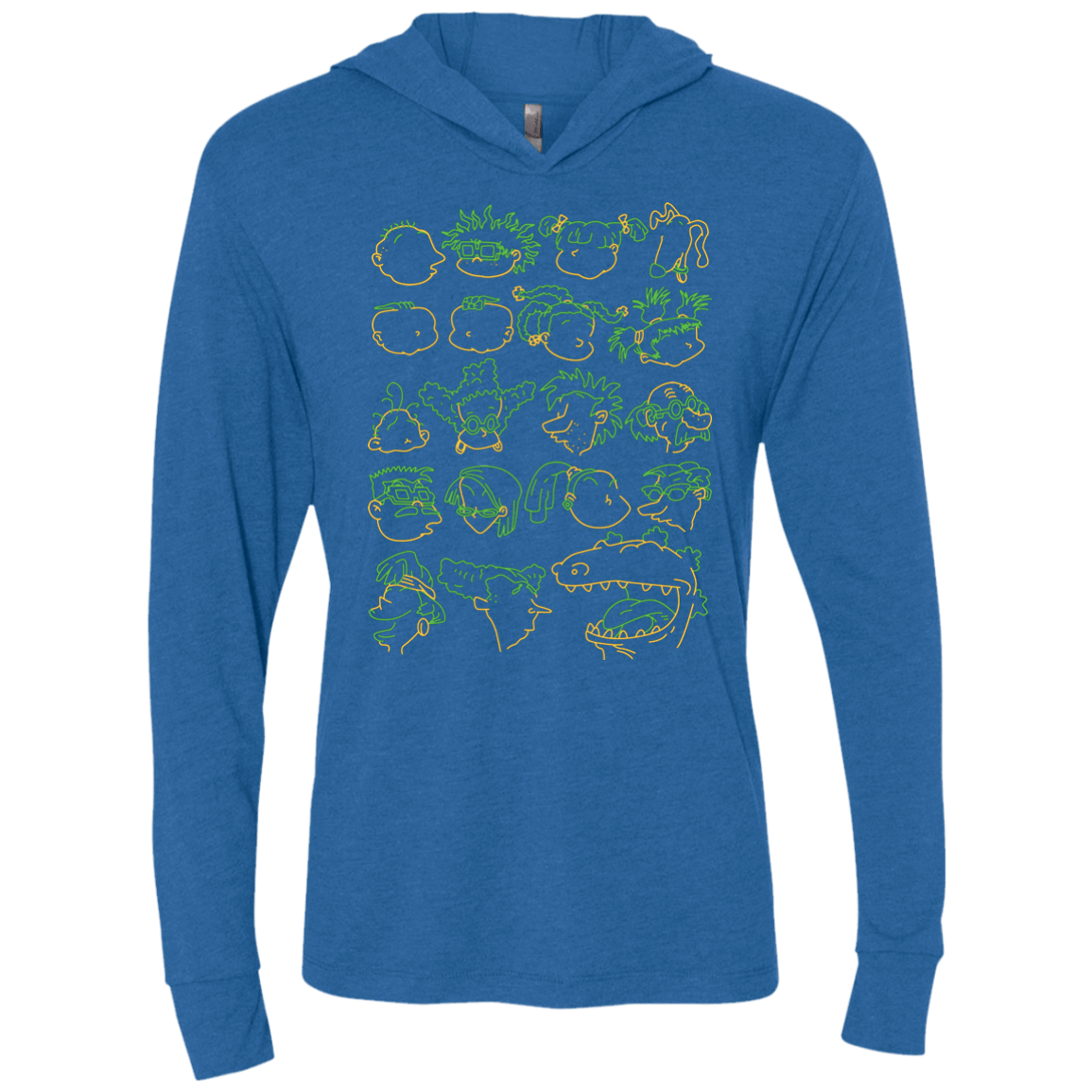 T-Shirts Vintage Royal / X-Small RUGRAT HEADS Triblend Long Sleeve Hoodie Tee