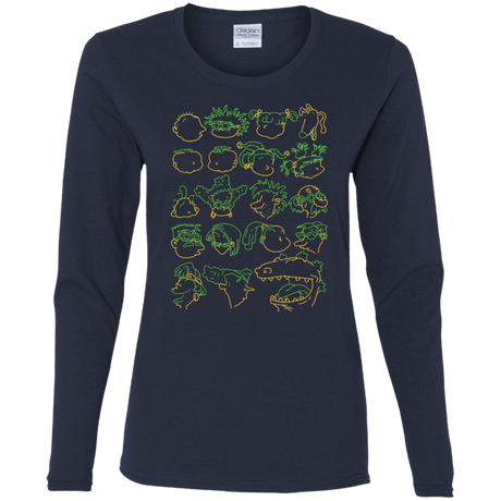 T-Shirts Navy / S RUGRAT HEADS Women's Long Sleeve T-Shirt