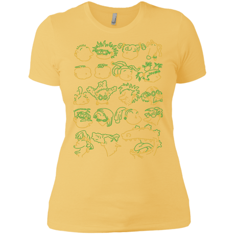 T-Shirts Banana Cream/ / X-Small RUGRAT HEADS Women's Premium T-Shirt
