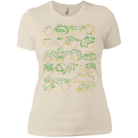 T-Shirts Ivory/ / X-Small RUGRAT HEADS Women's Premium T-Shirt